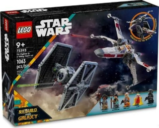 LEGO Star Wars 75393 Stíhačka TIE a X-wing – kombinovaná stavebnice